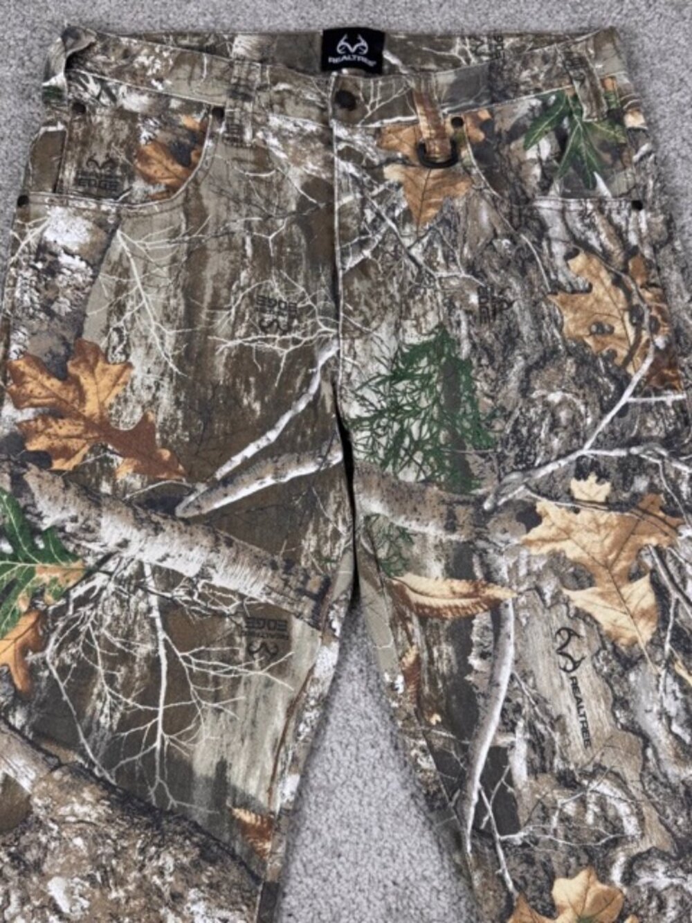 Realtree Edge Camo Canvas Cotton Pants Men's 32x30 Gorpcore Hunting Outdoors